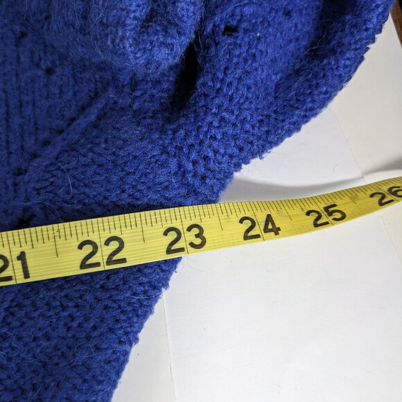 For Love and Lemons Knitz Mia Pointelle Cobalt Royal Blue Pullover Sweater Small - Picture 12 of 13